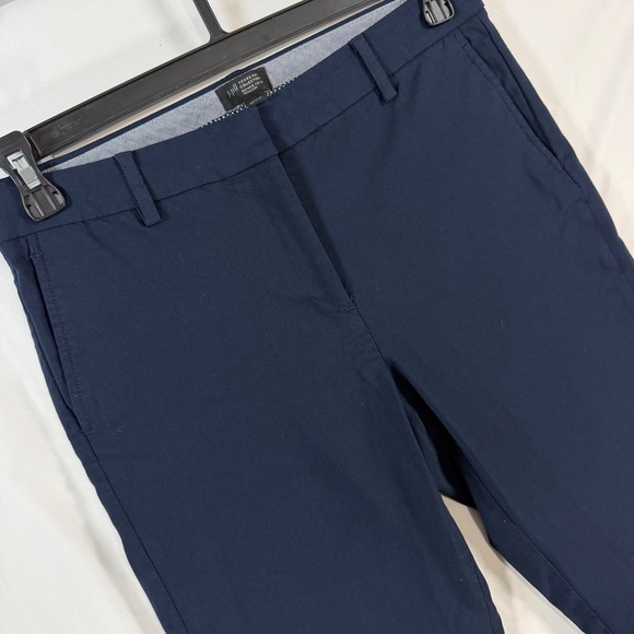 J. Jill Pants - J. Jill Wearever Collection Refined Woven Trousers Navy Blue Straight Leg Size 8